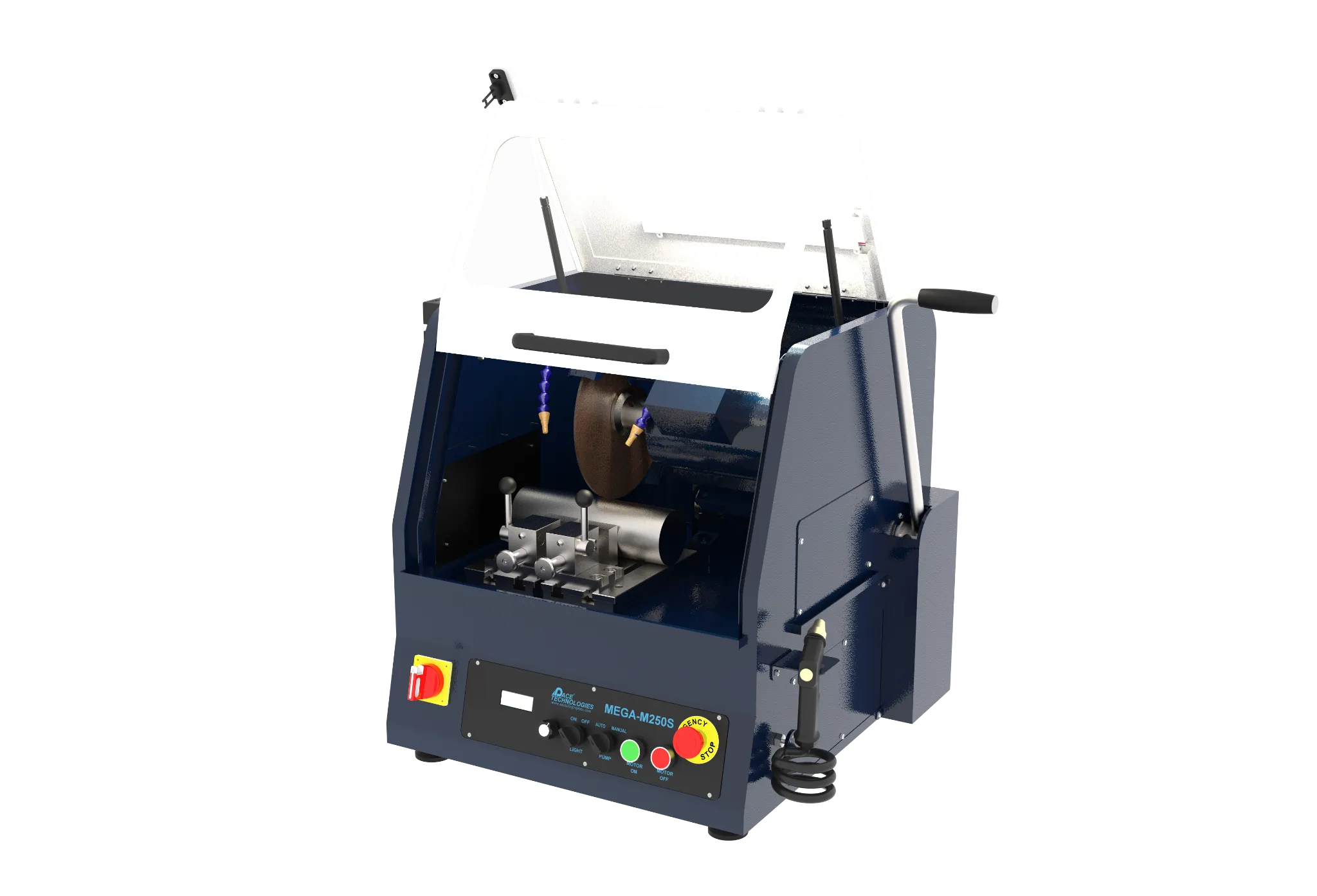 Image of the MEGA-M250S with the hood open